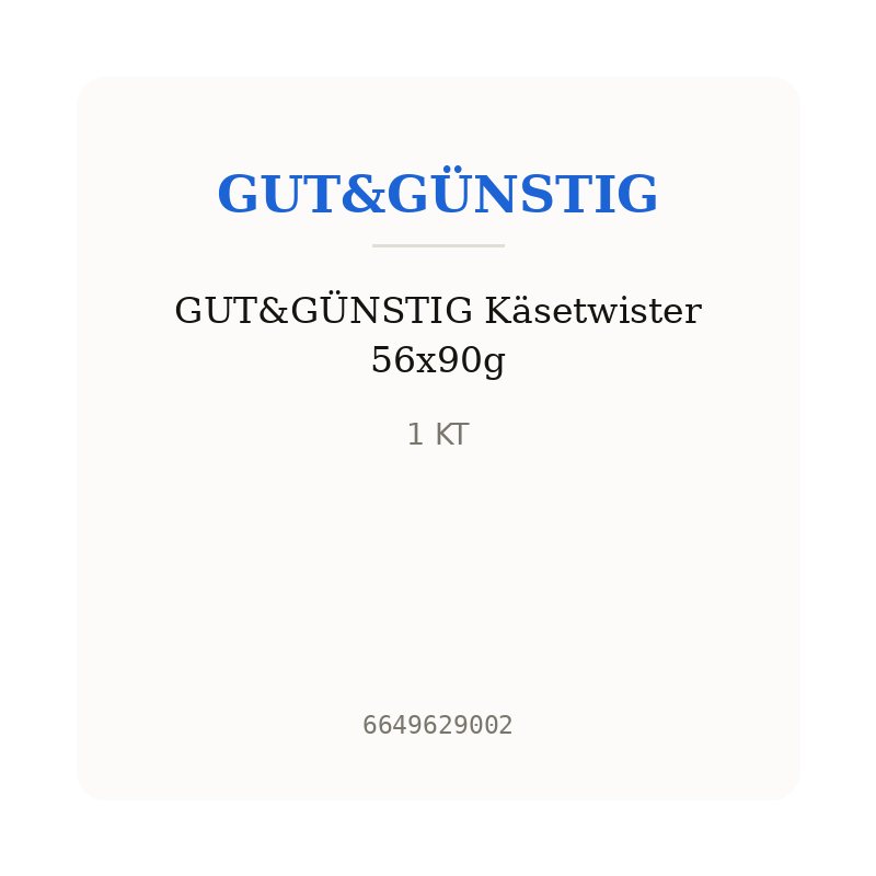 GUT&GÜNSTIG Käsetwister 56x90g