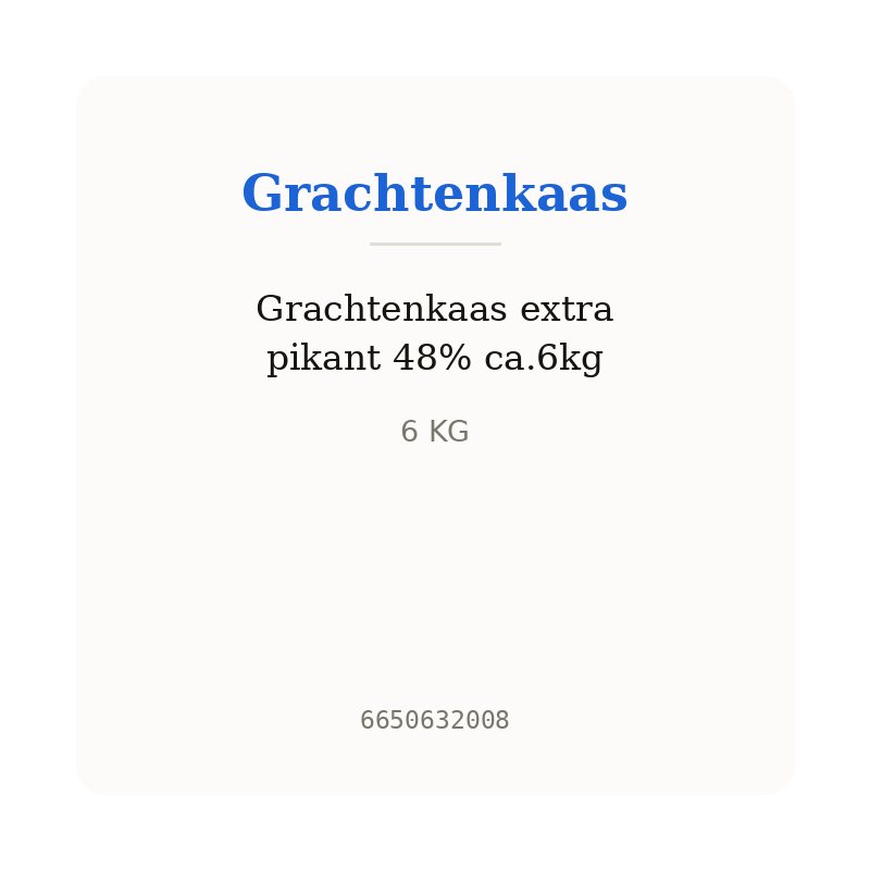Grachtenkaas extra pikant 48% ca.6kg