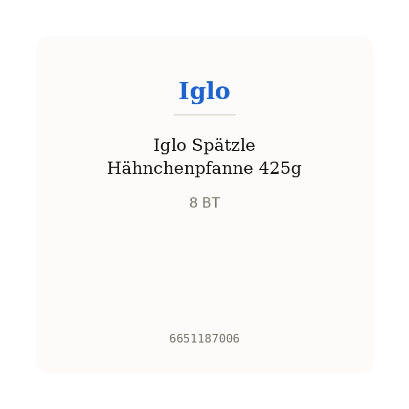 Iglo Spätzle Hähnchenpfanne 425g