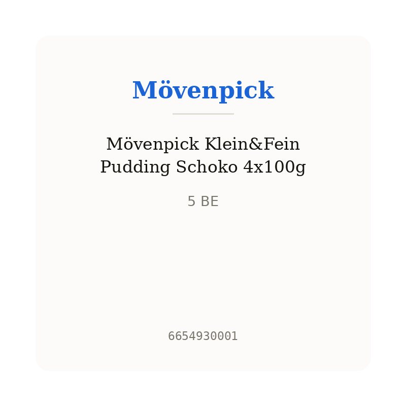 Mövenpick Klein&Fein Pudding Schoko 4x100g