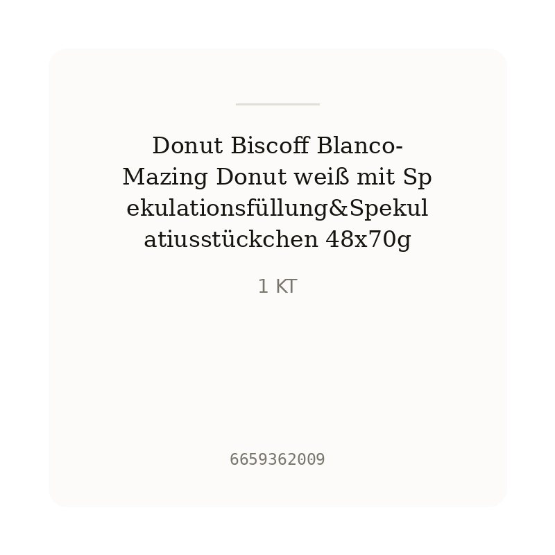 Donut Biscoff Blanco-Mazing Donut weiß mit Spekulationsfüllung&Spekulatiusstückchen 48x70g
