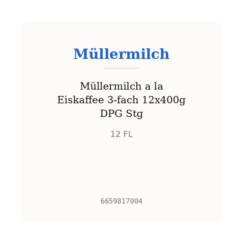 Müllermilch a la Eiskaffee 3-fach 12x400g DPG Stg