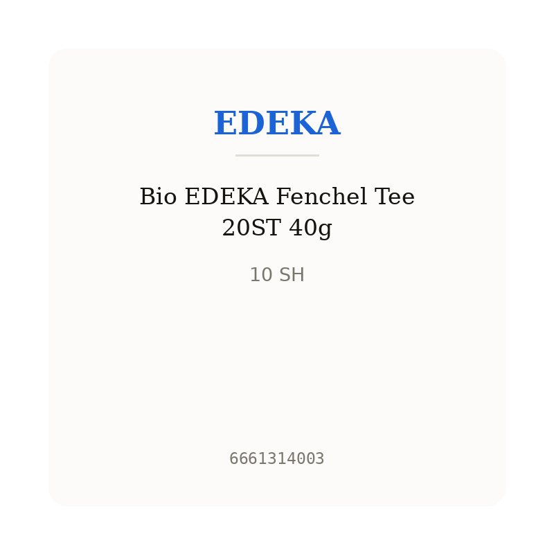 Bio EDEKA Fenchel Tee 20ST 40g