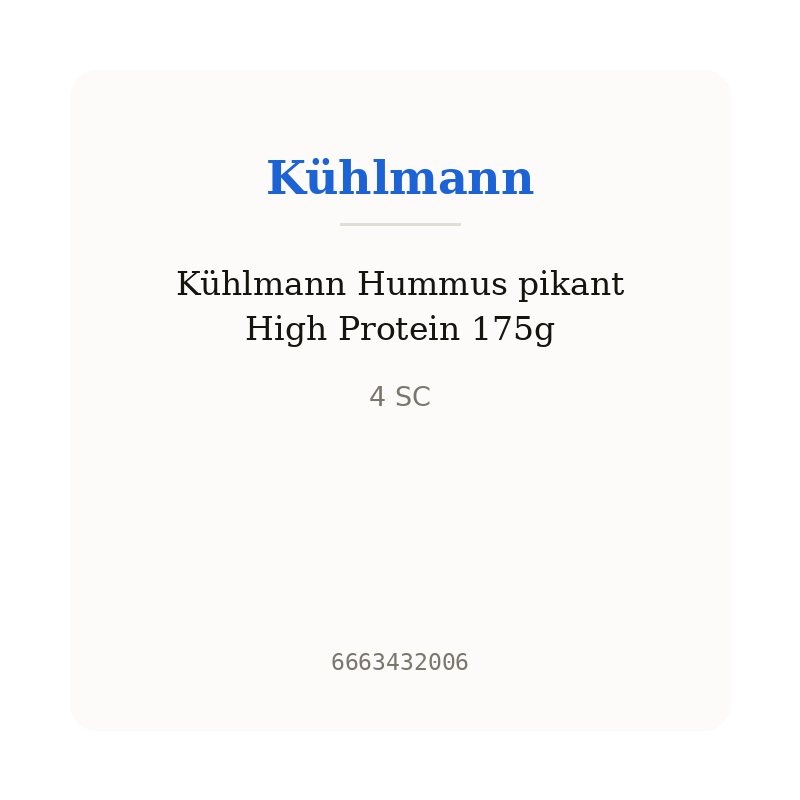Kühlmann Hummus pikant High Protein 175g