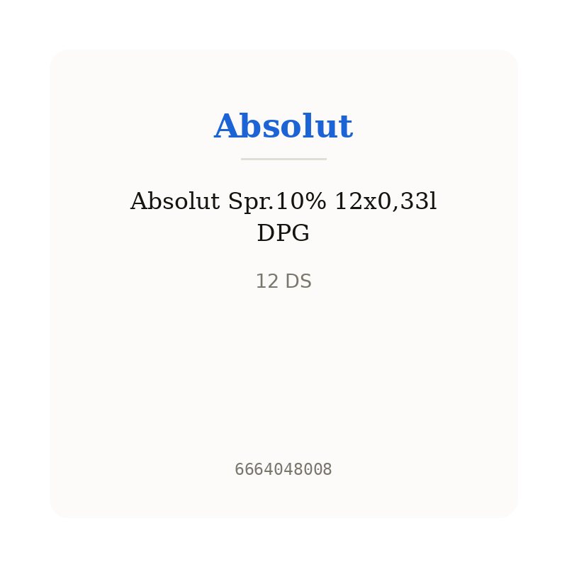 Absolut Spr.10% 12x0,33l DPG