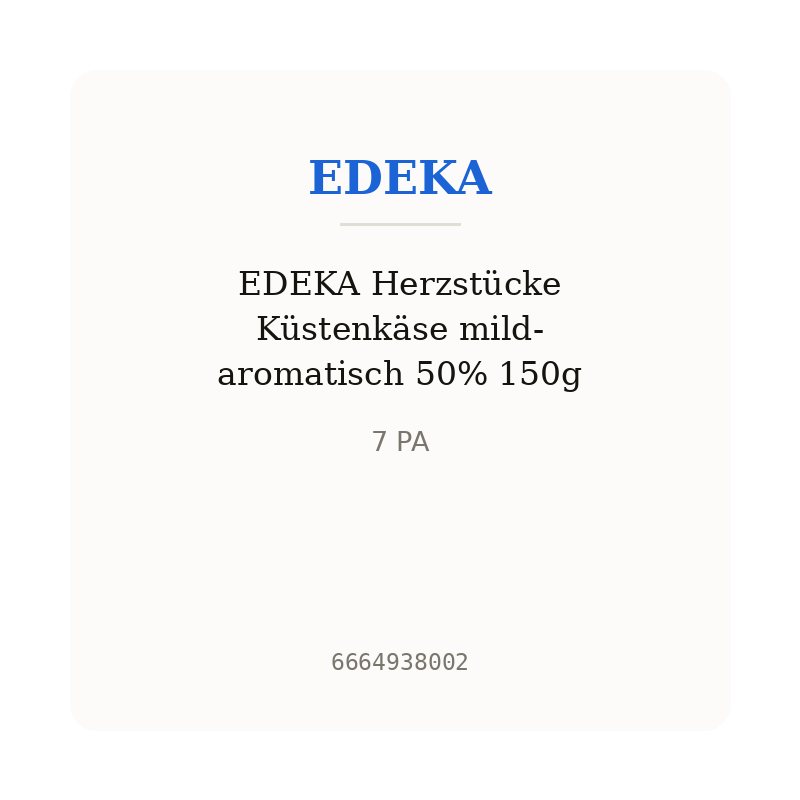EDEKA Herzstücke Küstenkäse mild-aromatisch 50% 150g
