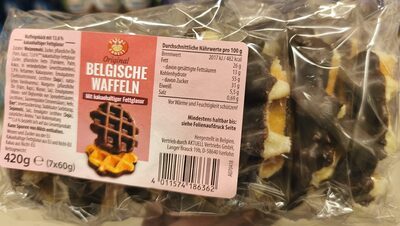 P&E Belgische Waffeln mit kakaohaltiger Fettglasur 420g