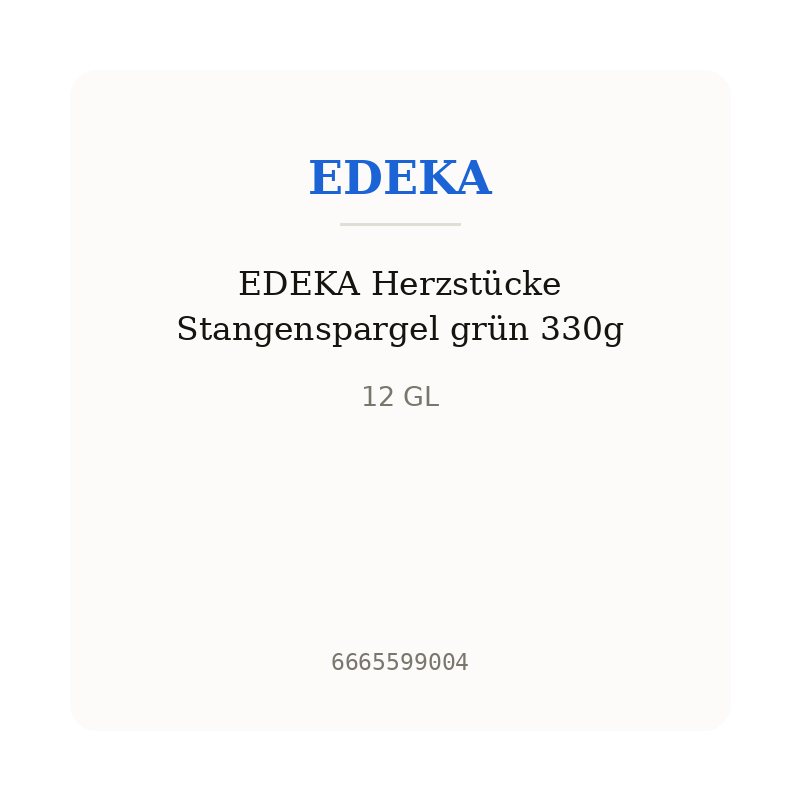 EDEKA Herzstücke Stangenspargel grün 330g