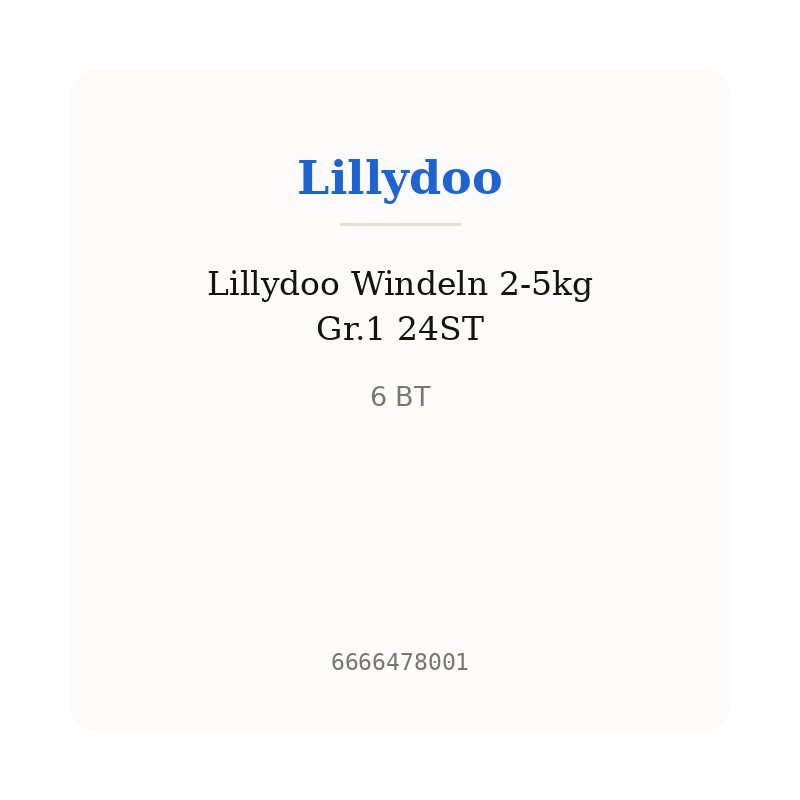 Lillydoo Windeln 2-5kg Gr.1 24ST