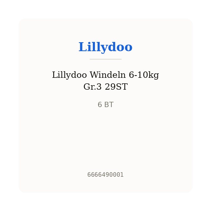 Lillydoo Windeln 6-10kg Gr.3 29ST