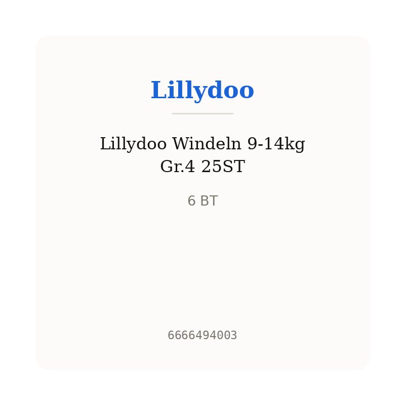 Lillydoo Windeln 9-14kg Gr.4 25ST