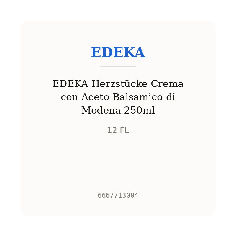 EDEKA Herzstücke Crema con Aceto Balsamico di Modena 250ml