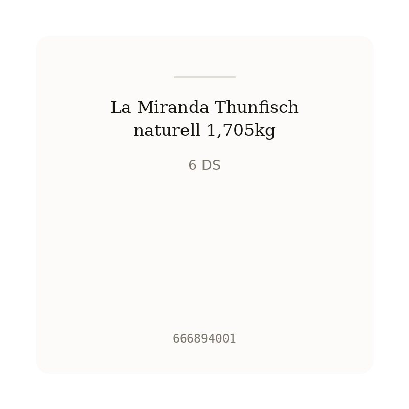 La Miranda Thunfisch naturell 1,705kg