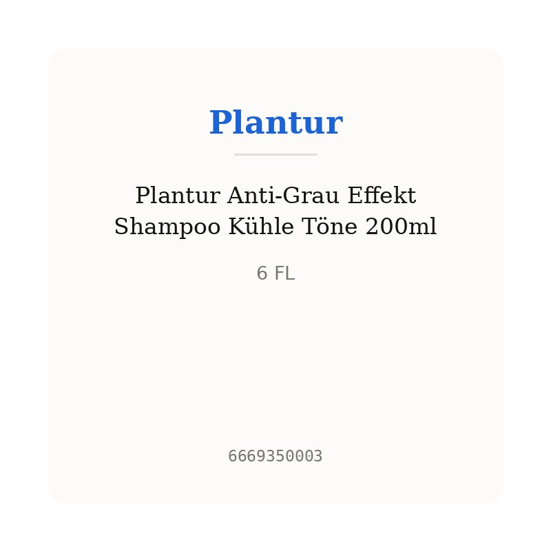 Plantur Anti-Grau Effekt Shampoo Kühle Töne 200ml