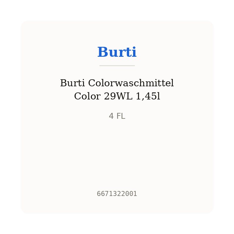 Burti Colorwaschmittel Color 29WL 1,45l