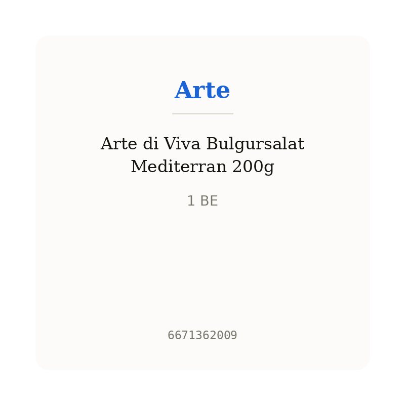 Arte di Viva Bulgursalat Mediterran 200g