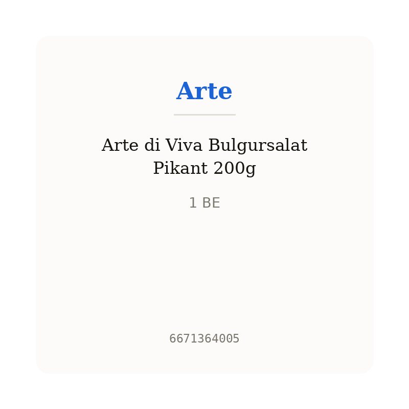 Arte di Viva Bulgursalat Pikant 200g