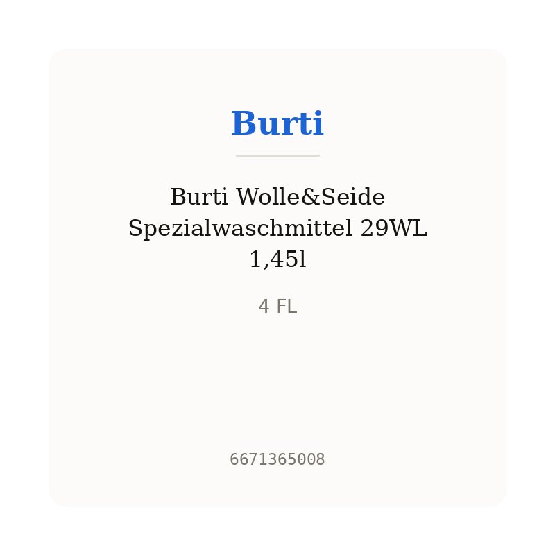 Burti Wolle&Seide Spezialwaschmittel 29WL 1,45l