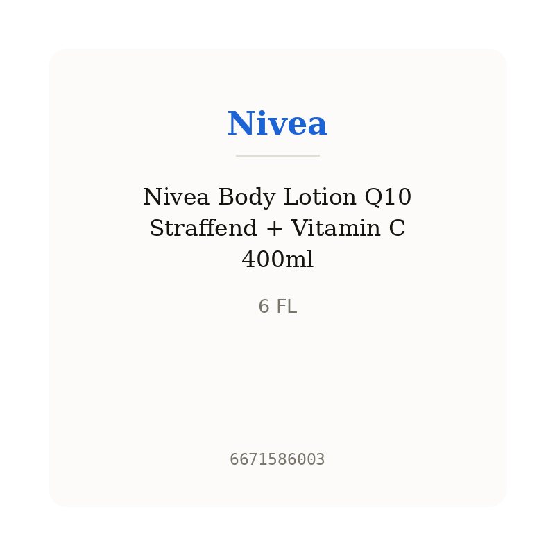 Nivea Body Lotion Q10 Straffend + Vitamin C 400ml