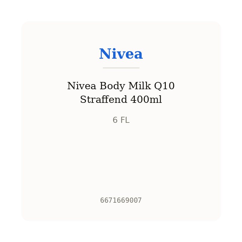 Nivea Body Milk Q10 Straffend 400ml