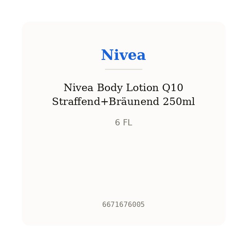Nivea Body Lotion Q10 Straffend+Bräunend 250ml