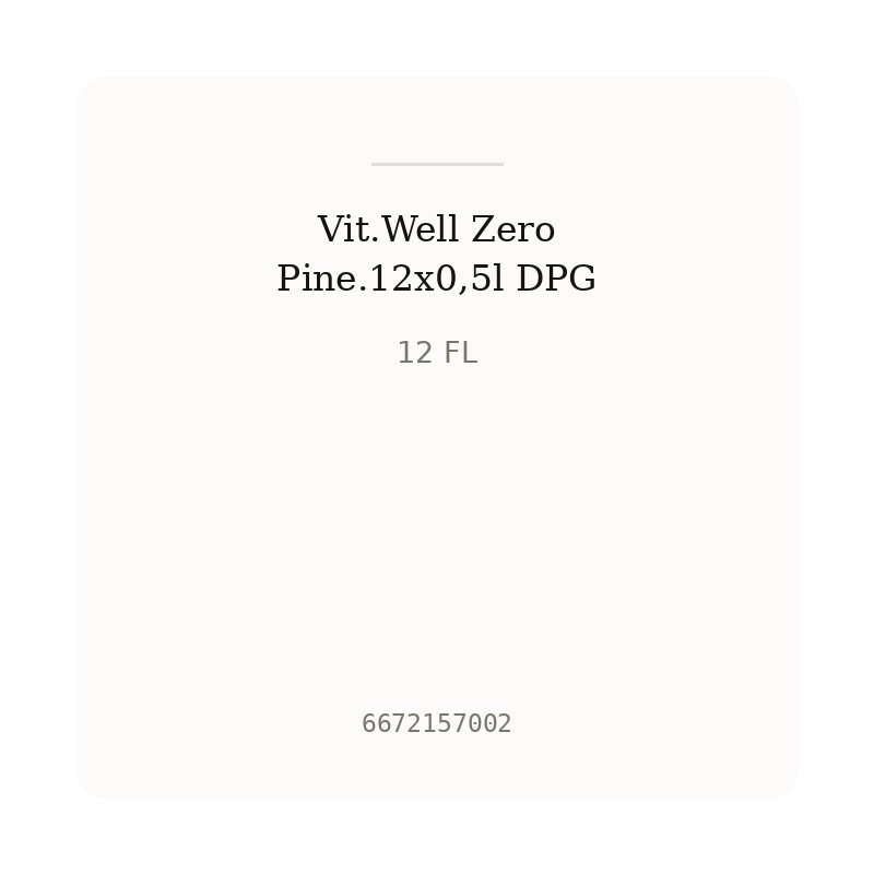 Vit.Well Zero Pine.12x0,5l DPG