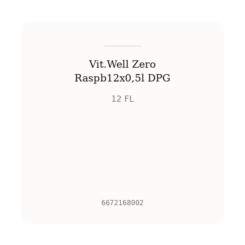 Vit.Well Zero Raspb12x0,5l DPG