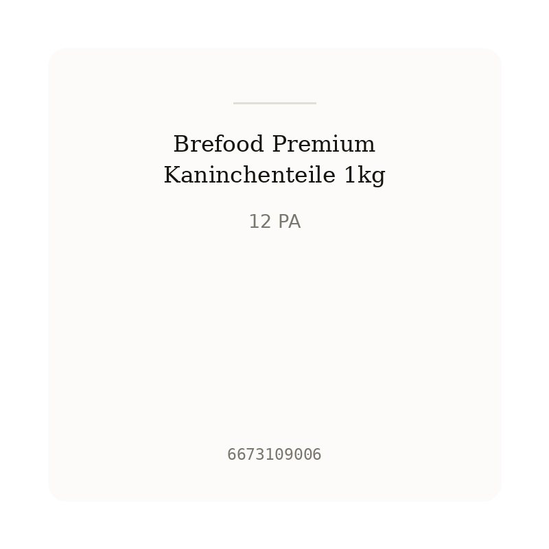 Brefood Premium Kaninchenteile 1kg
