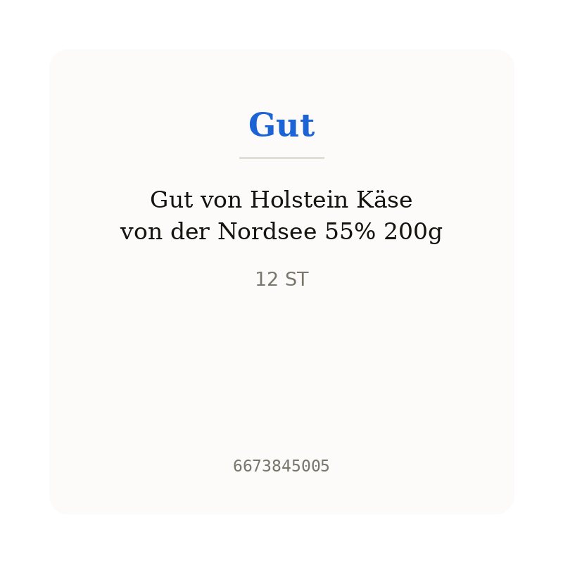 Gut von Holstein Käse von der Nordsee 55% 200g