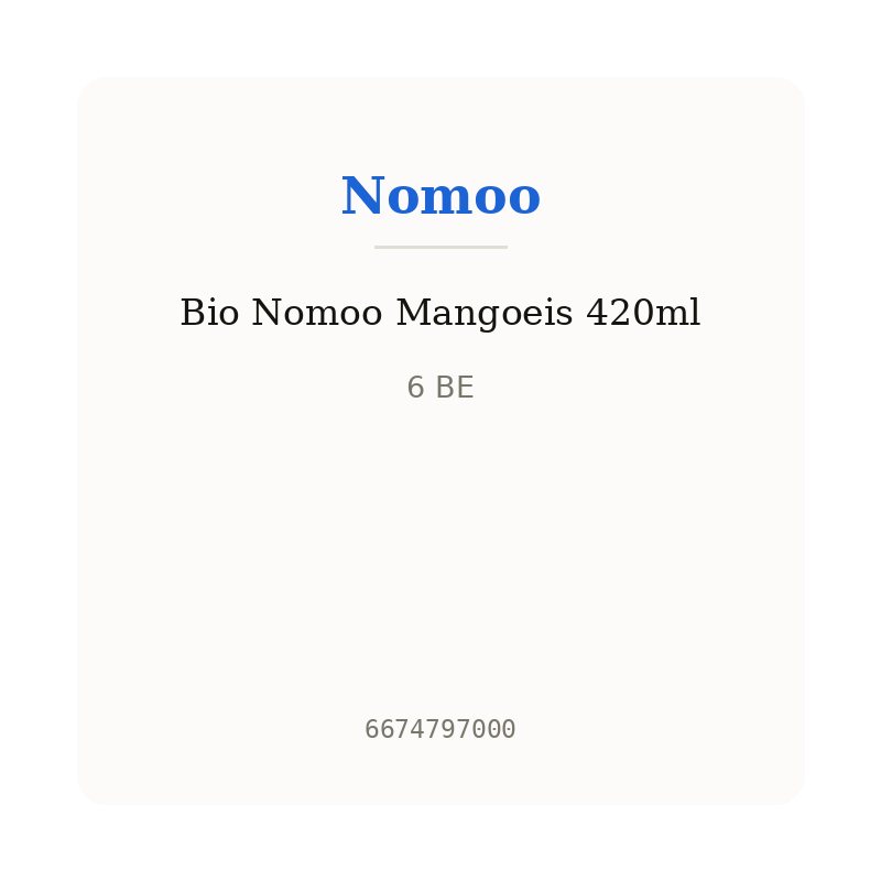 Bio Nomoo Mangoeis 420ml