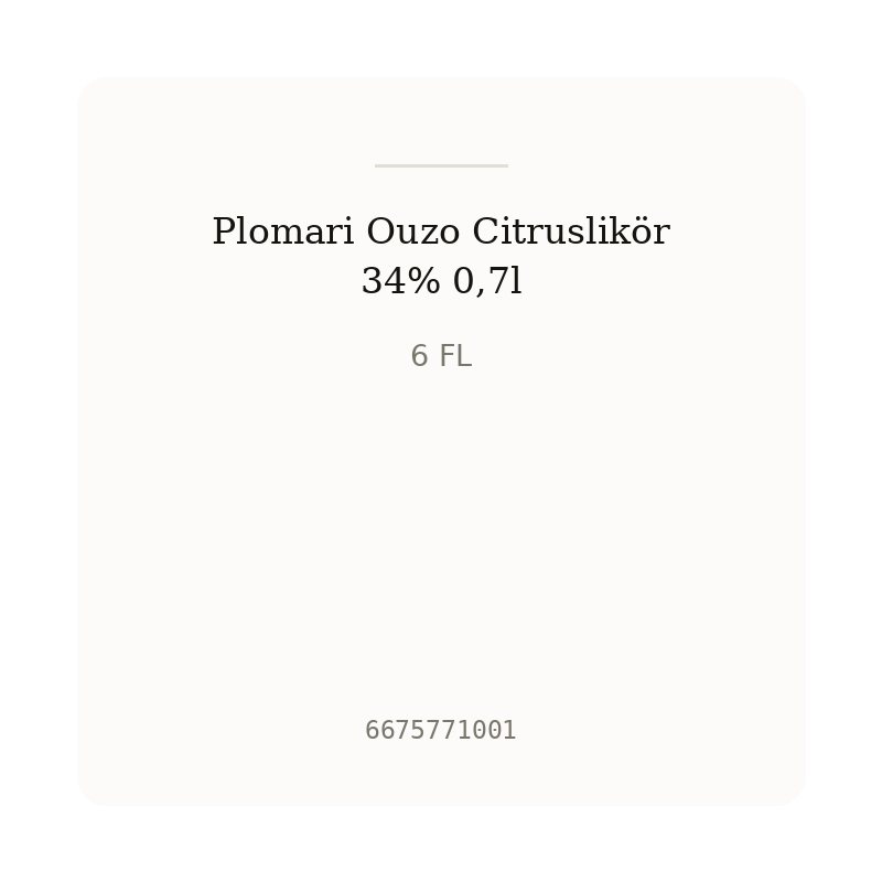 Plomari Ouzo Citruslikör 34% 0,7l