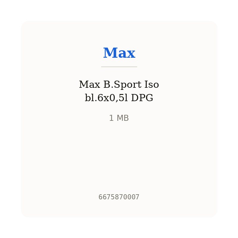 Max B.Sport Iso bl.6x0,5l DPG