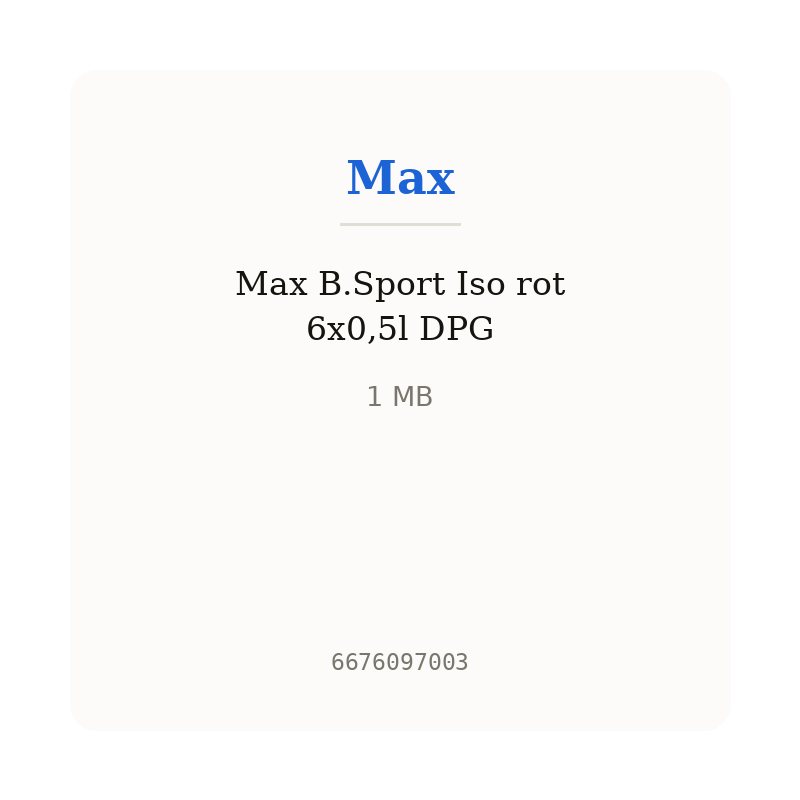 Max B.Sport Iso rot 6x0,5l DPG