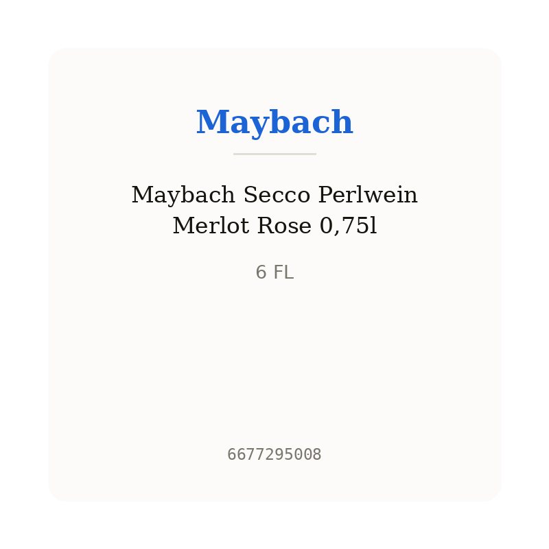 Maybach Secco Perlwein Merlot Rose 0,75l