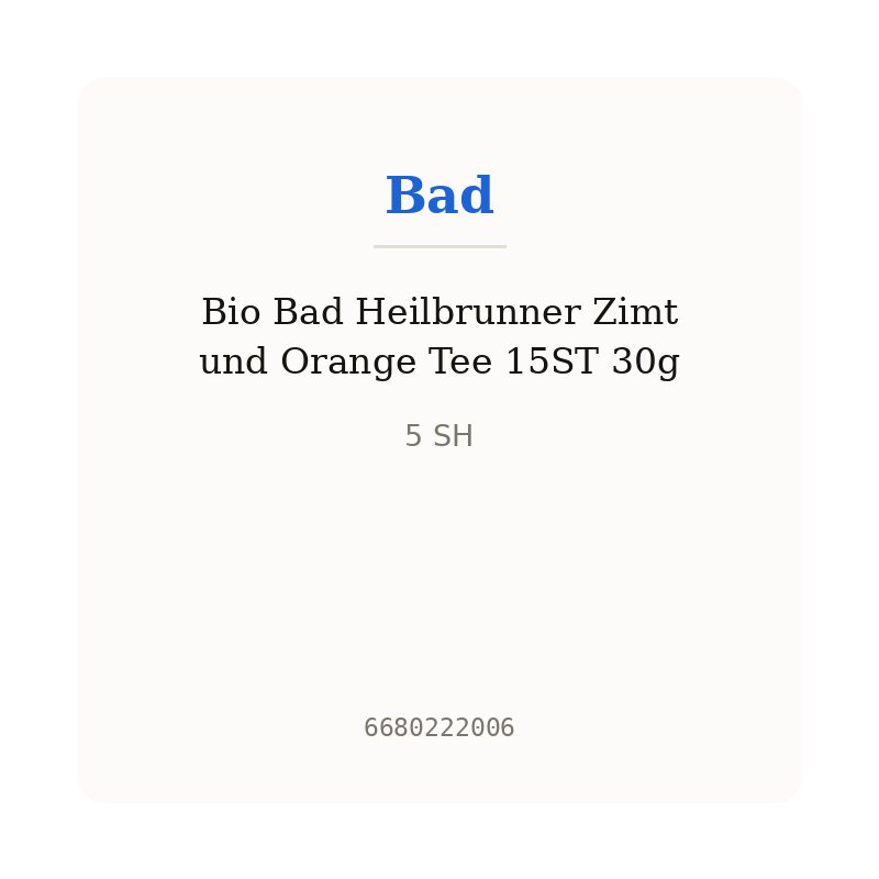 Bio Bad Heilbrunner Zimt und Orange Tee 15ST 30g