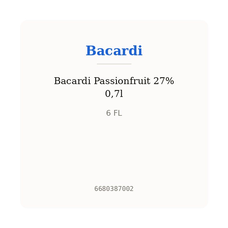 Bacardi Passionfruit 27% 0,7l
