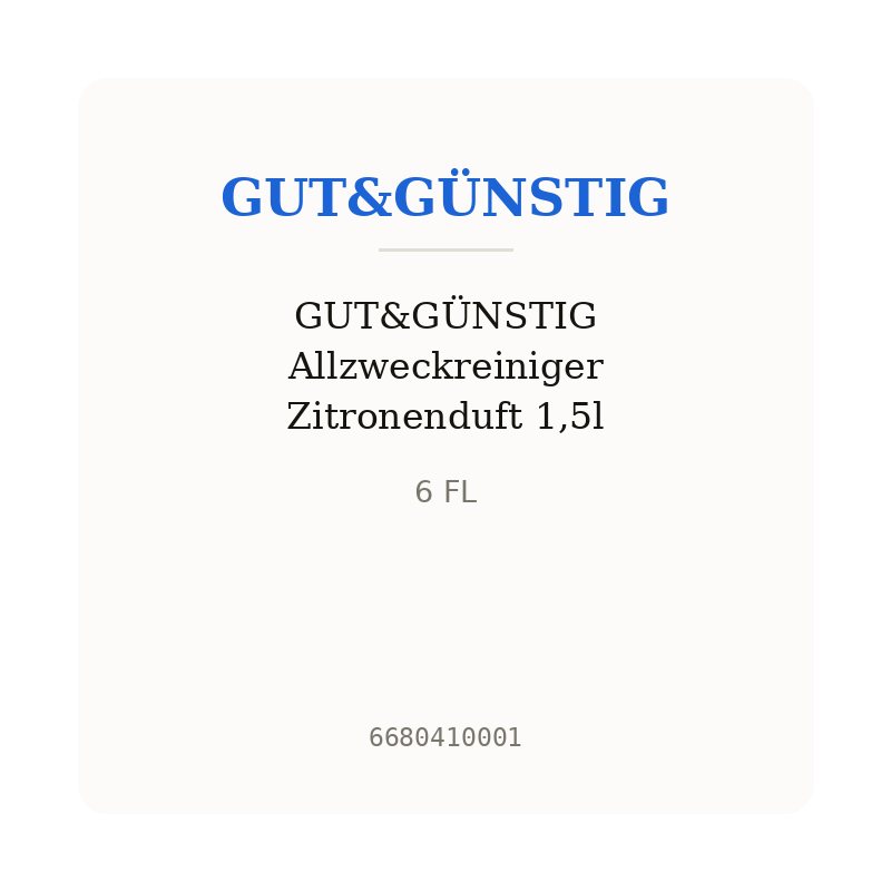 GUT&GÜNSTIG Allzweckreiniger Zitronenduft 1,5l