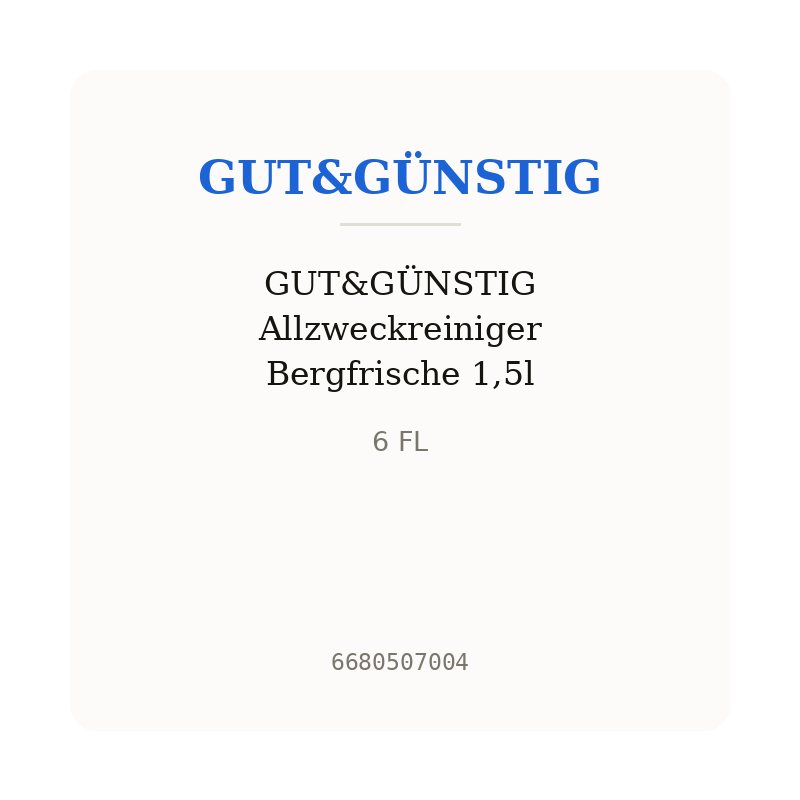GUT&GÜNSTIG Allzweckreiniger Bergfrische 1,5l