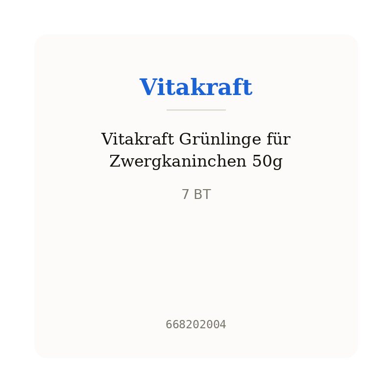 Vitakraft Grünlinge für Zwergkaninchen 50g