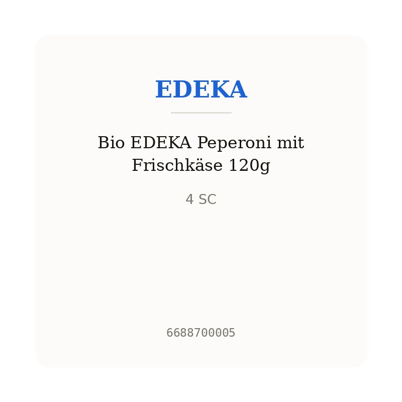 Bio EDEKA Peperoni mit Frischkäse 120g