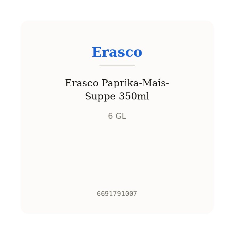 Erasco Paprika-Mais-Suppe 350ml