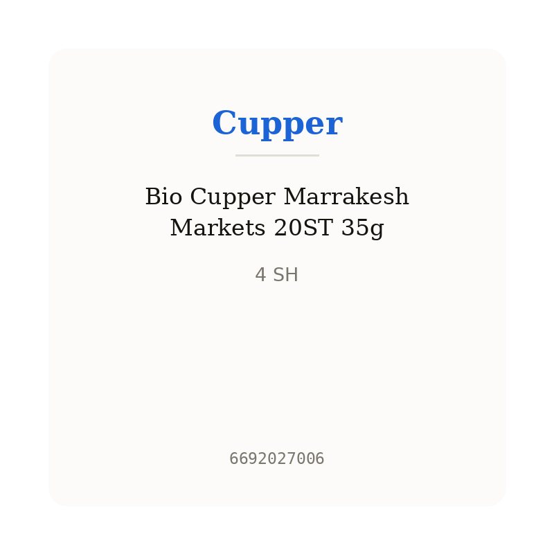 Bio Cupper Marrakesh Markets 20ST 35g