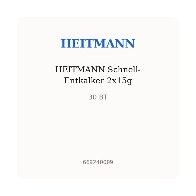 HEITMANN Schnell-Entkalker 2x15g
