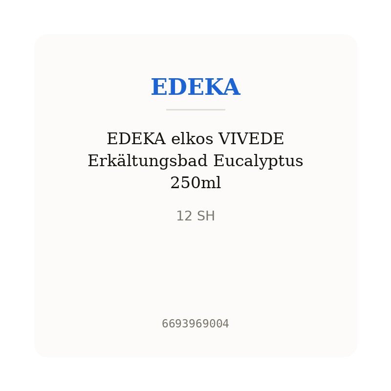 EDEKA elkos VIVEDE Erkältungsbad Eucalyptus 250ml