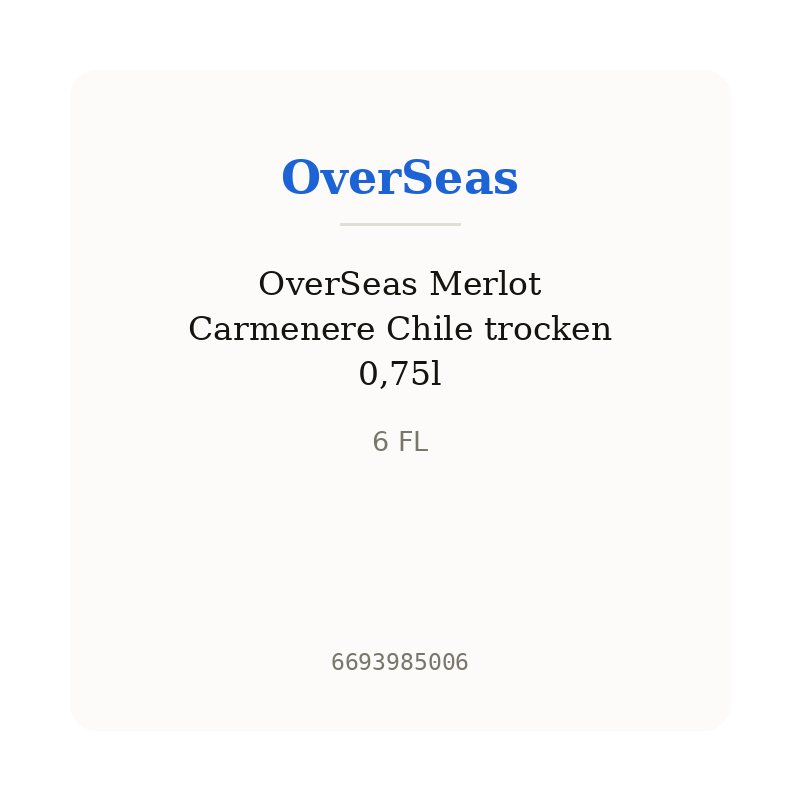 OverSeas Merlot Carmenere Chile trocken 0,75l