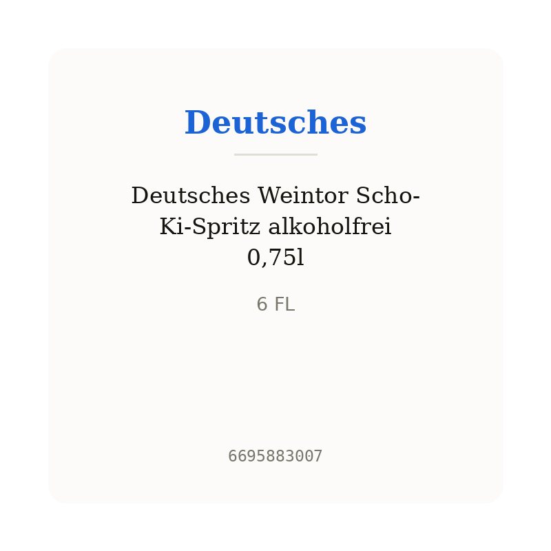 Deutsches Weintor Scho-Ki-Spritz alkoholfrei 0,75l