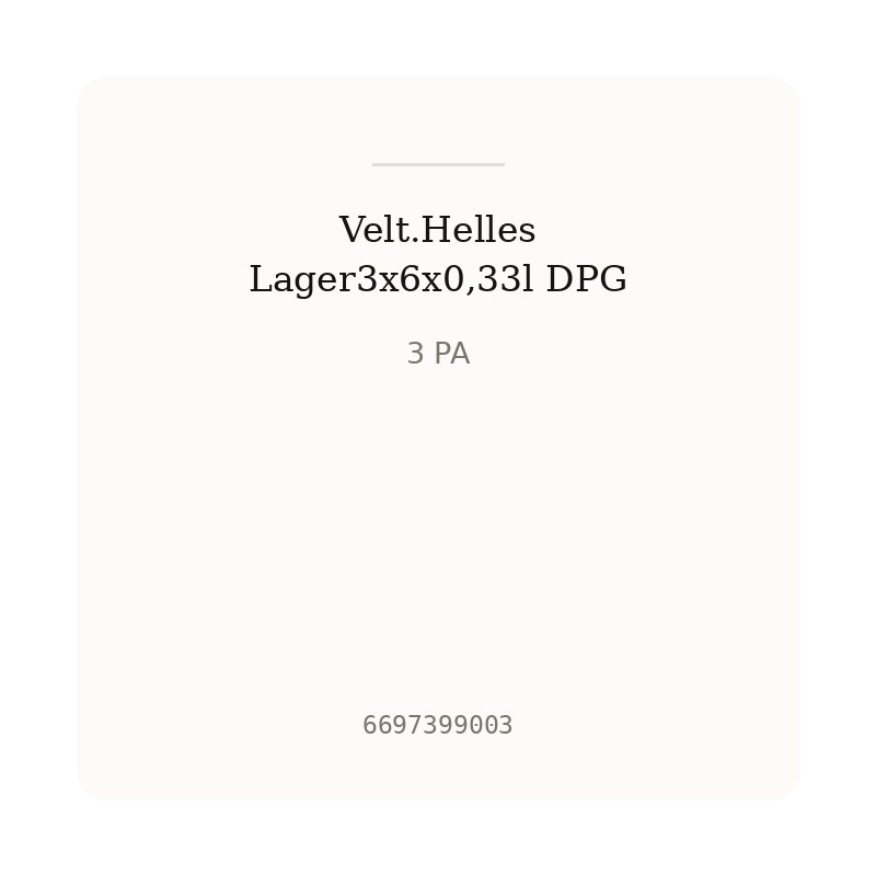 Velt.Helles Lager3x6x0,33l DPG