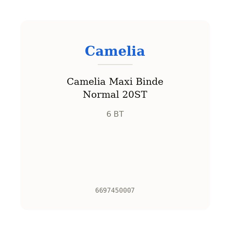 Camelia Maxi Binde Normal 20ST
