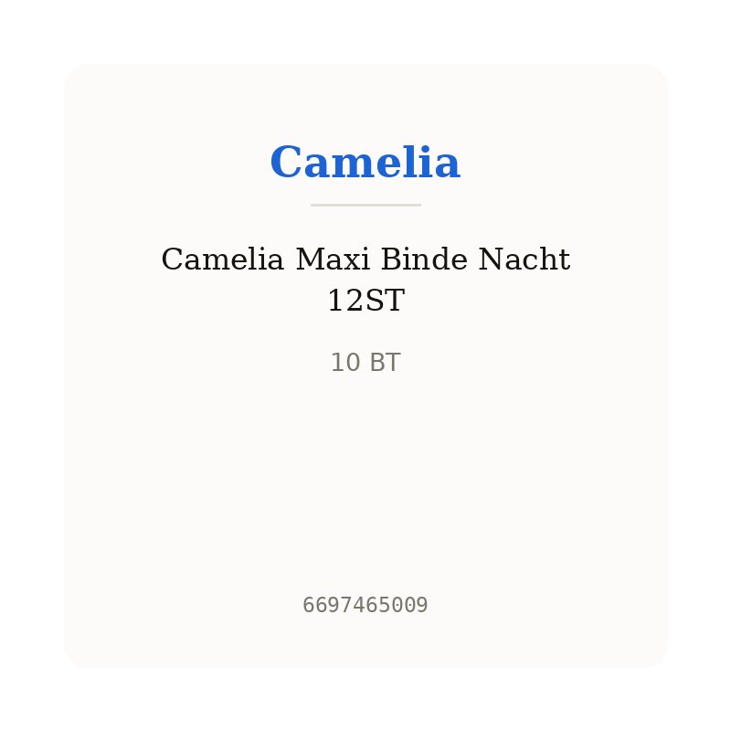 Camelia Maxi Binde Nacht 12ST