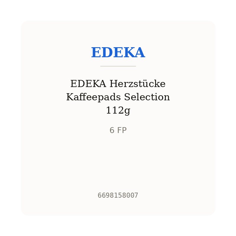 EDEKA Herzstücke Kaffeepads Selection 112g